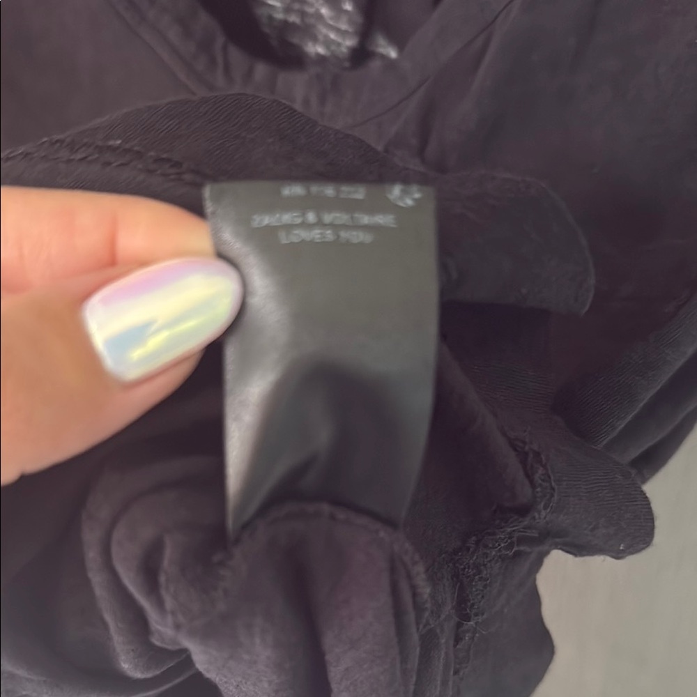 Zadig & Voltaire Black Muscle Tee with Lightning Bolt - Picture 8 of 10